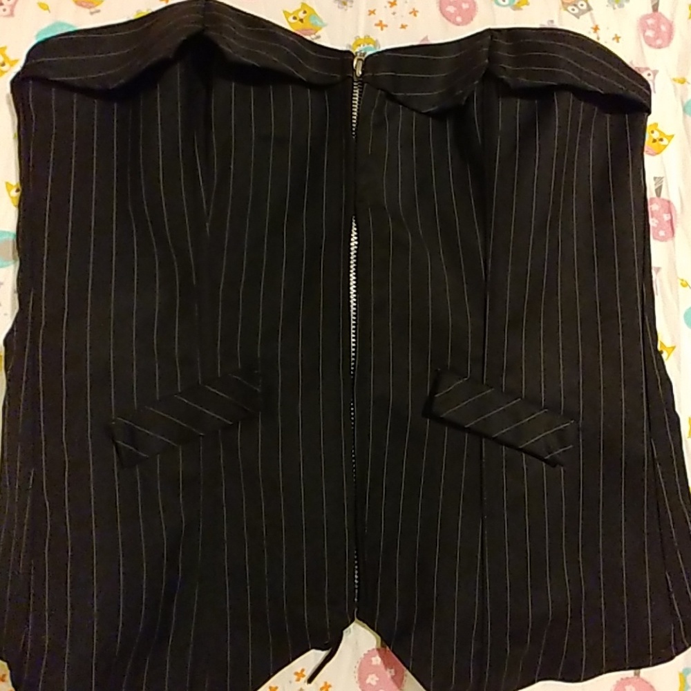 Stripe black corset
